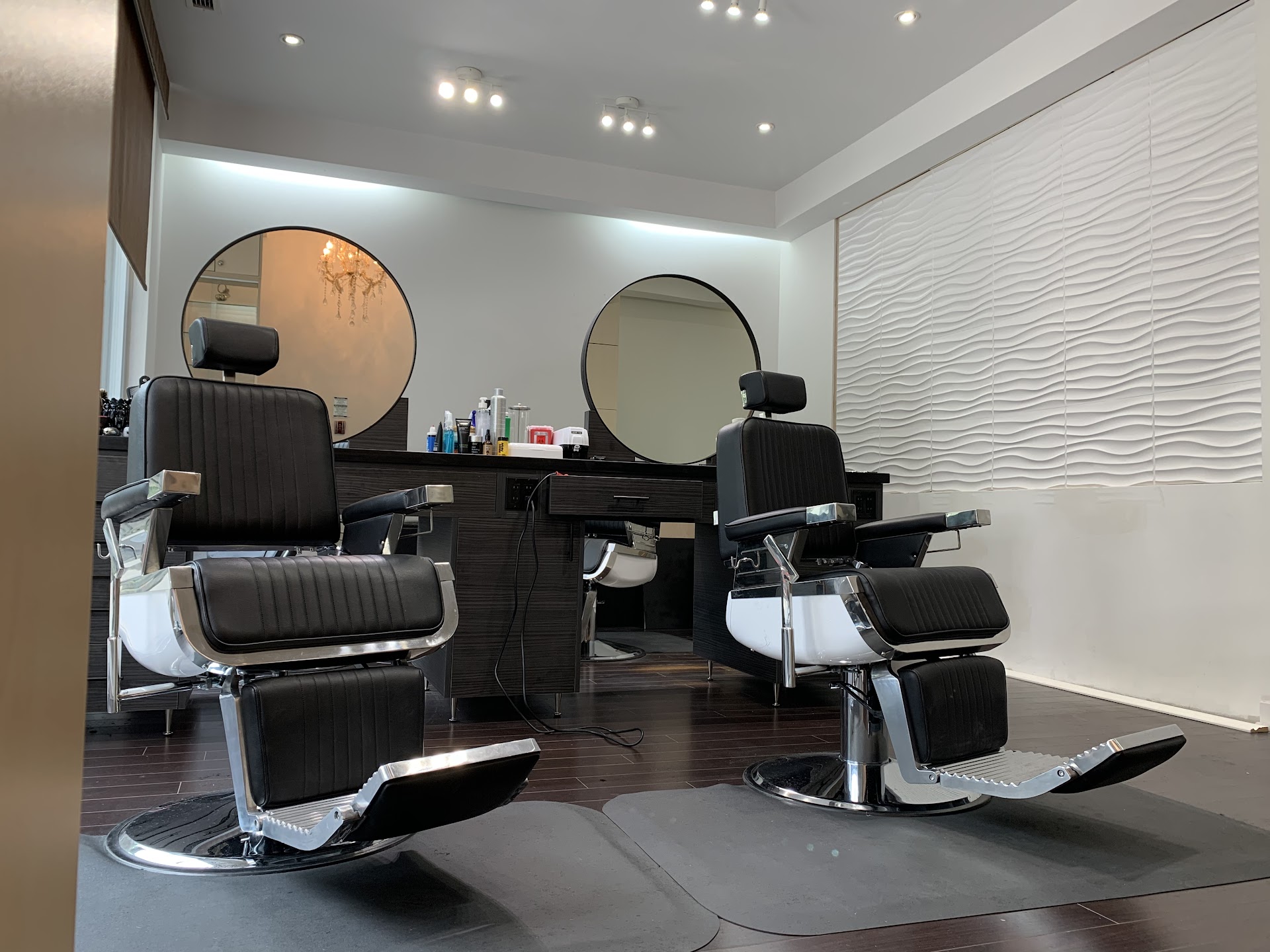 Professional barber chairs at Ako Barbershop