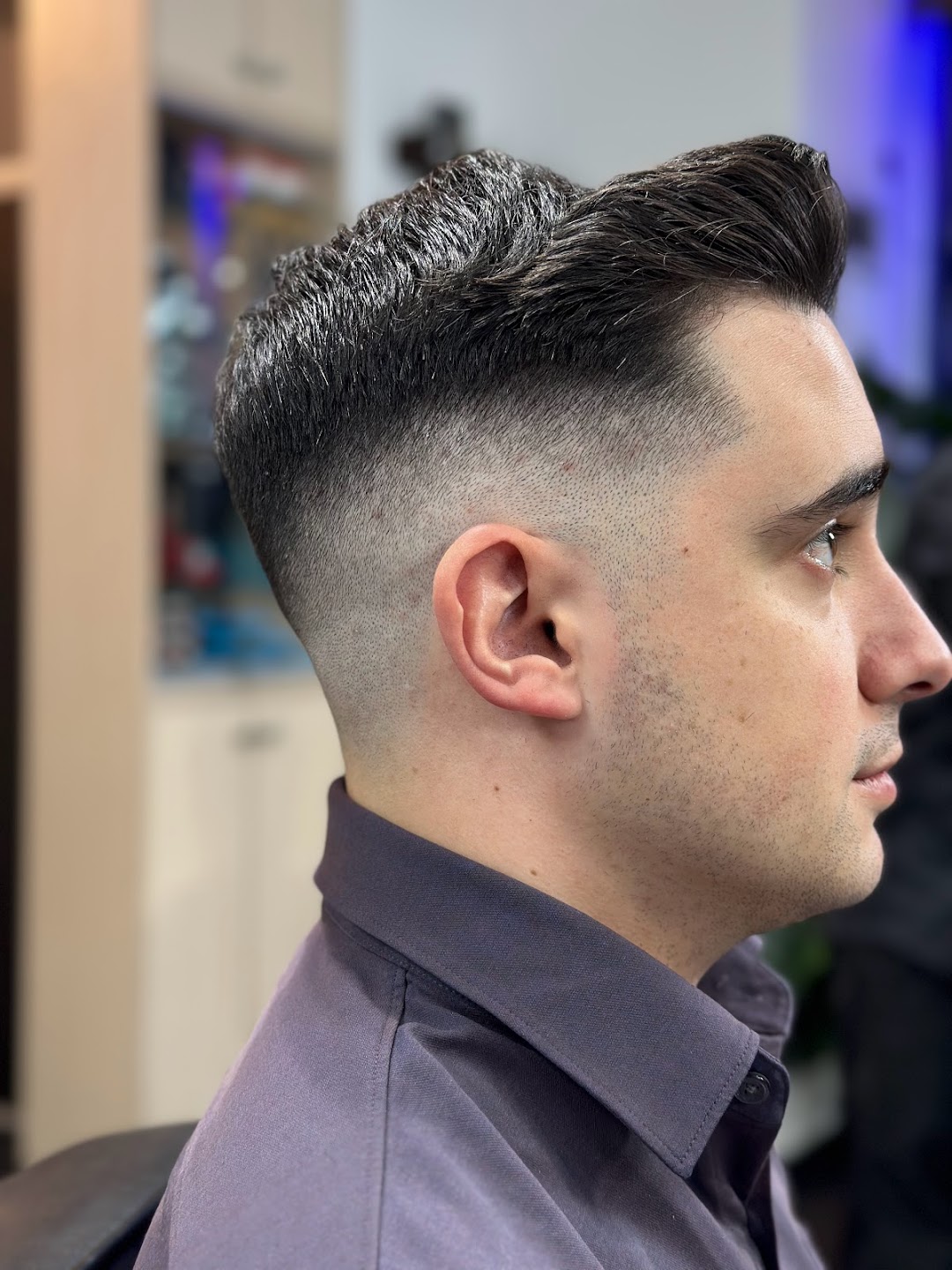 Clean fade haircut by Ako Barbershop barber